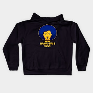 Bajan Girls Rock afro attitude Barbados gift idea present Kids Hoodie